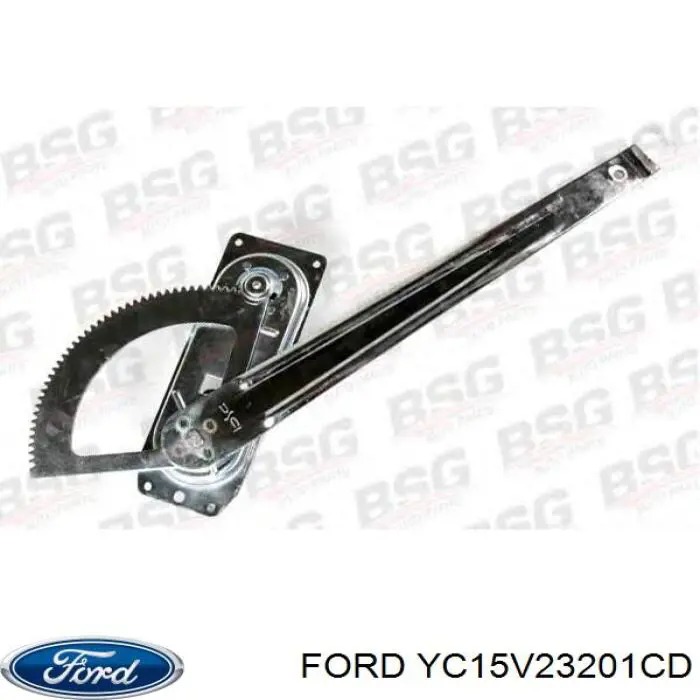 YC15V23201CD Ford mecanismo de acionamento de vidro da porta dianteira esquerda