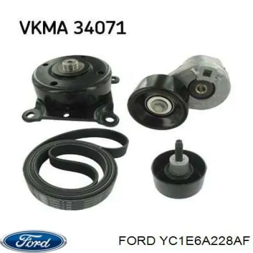 Купить YC1E6A228AF Ford Натяжитель приводного ремня