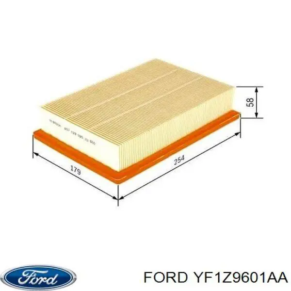 Воздушный фильтр YF1Z9601AA Ford