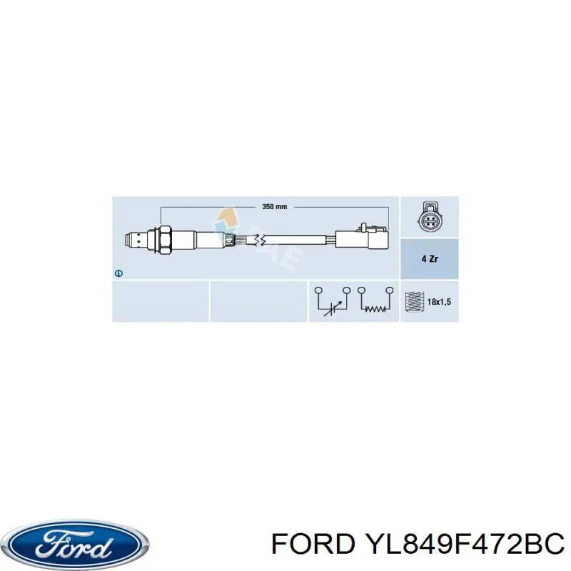 Купить YL849F472BC Ford Датчик кислорода до катализатора