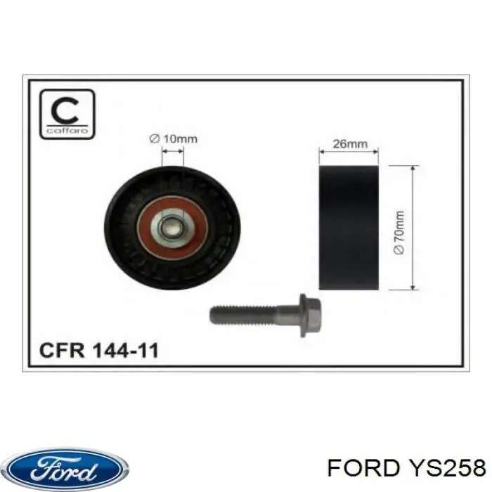 252863F300 Hyundai/Kia Ролик приводного ремня, паразитный