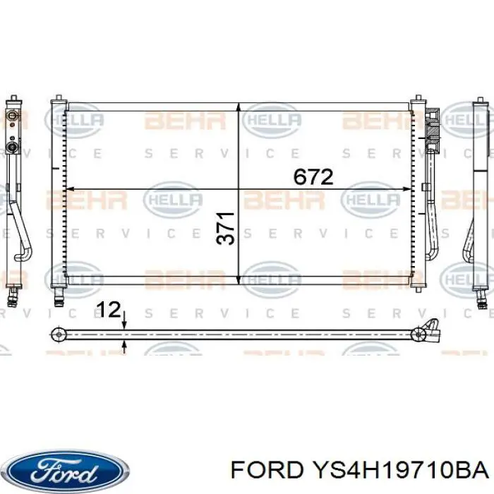 Купить YS4H19710BA Ford Радиатор системы охлаждения кондиционера
