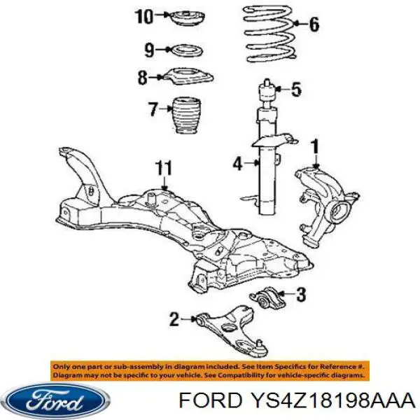 AD983 Ford Подшипник верхней опоры