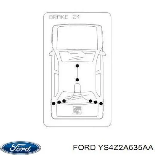 Купить YS4Z2A635AA Ford Тормоз стояночный