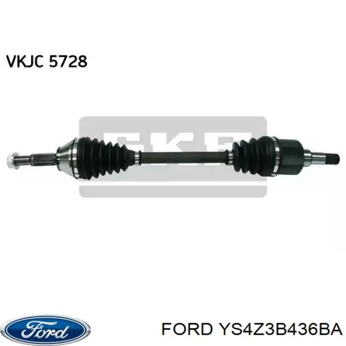 YS4Z3B436BA Ford Полуось передняя, правая