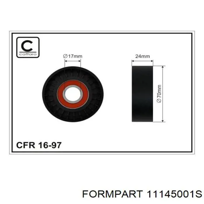 11145001S Formpart/Otoform Ролик натяжителя ремня агрегатов