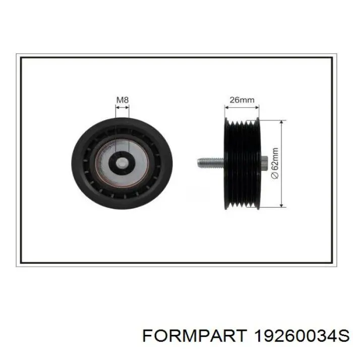 Rodillo guia 19260034S Formpart/Otoform