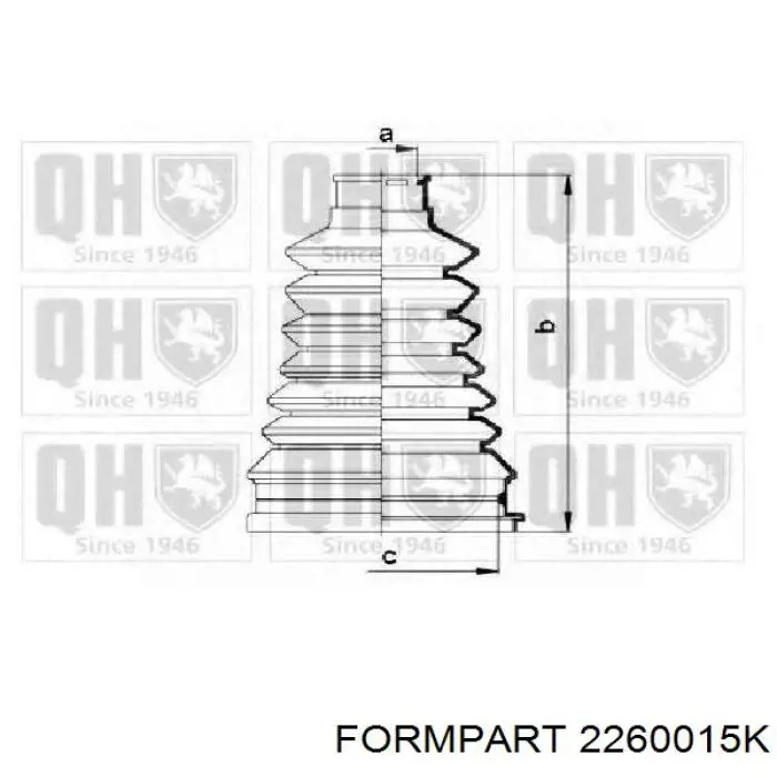 2260015K Formpart/Otoform Пыльник шарнира привода
