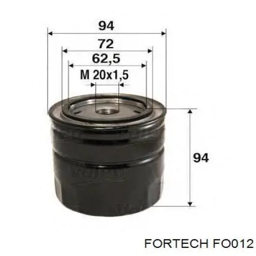 Масляный фильтр FO012 Fortech