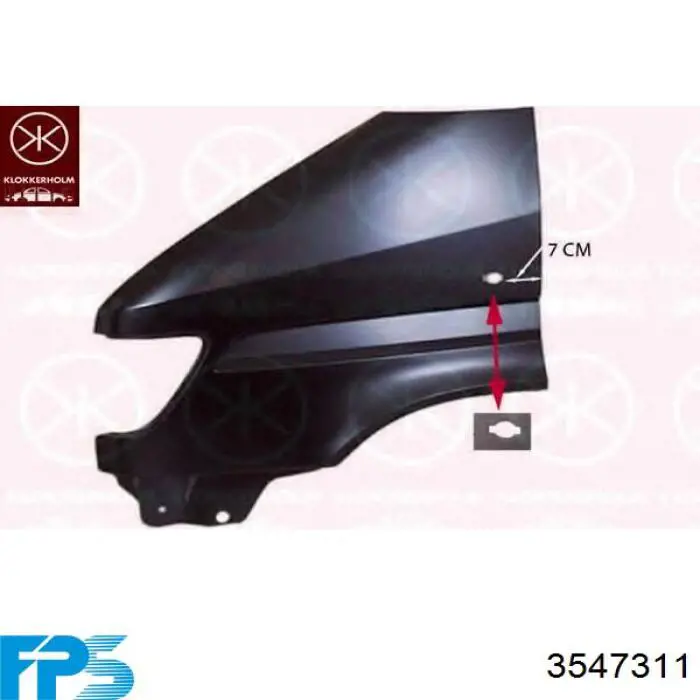 Крыло переднее левое FPS 3547311 цена, от 58.73 USD