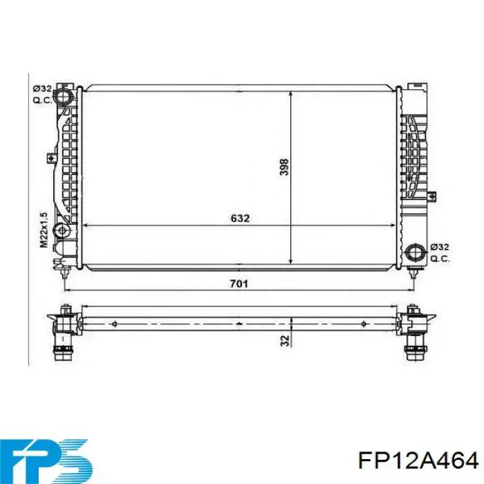 FP12A464 FPS радиатор