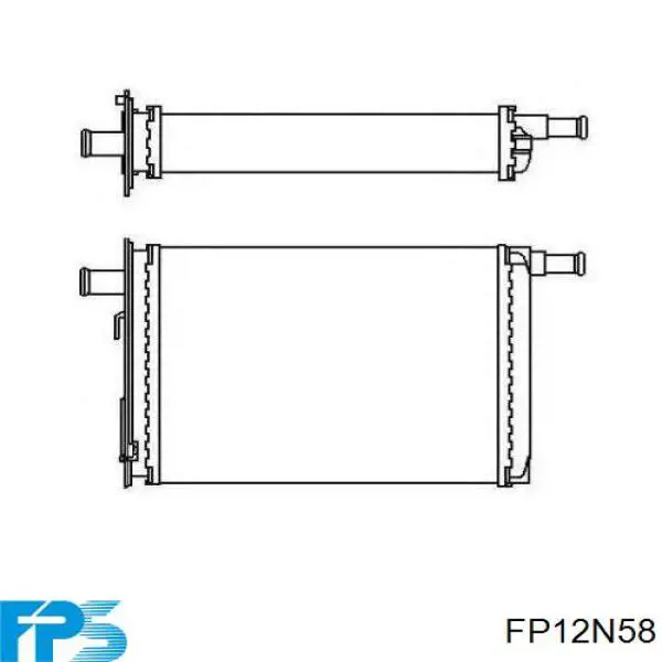 Радиатор печки (отопителя) FPS FP12N58 цена, от 14.71 USD