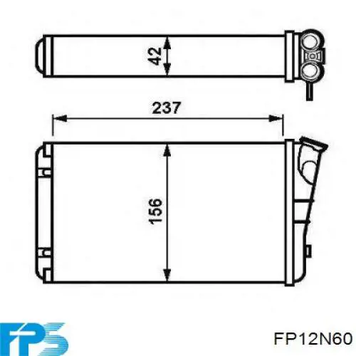 FP 12 N60 FPS радиатор печки