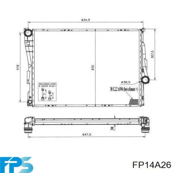 FP 14 A26 FPS радиатор