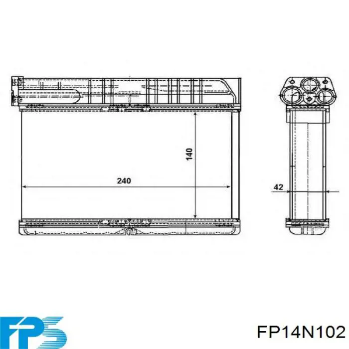 FP14N102 FPS радиатор печки
