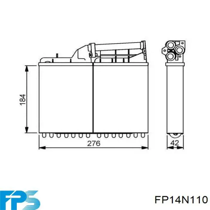 FP 14 N110 FPS радиатор печки
