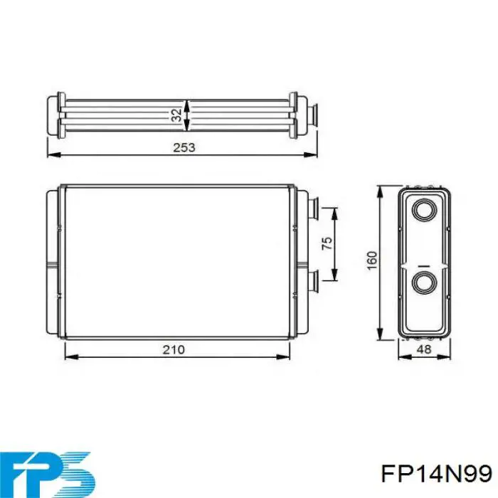 FP14N99 FPS радиатор печки
