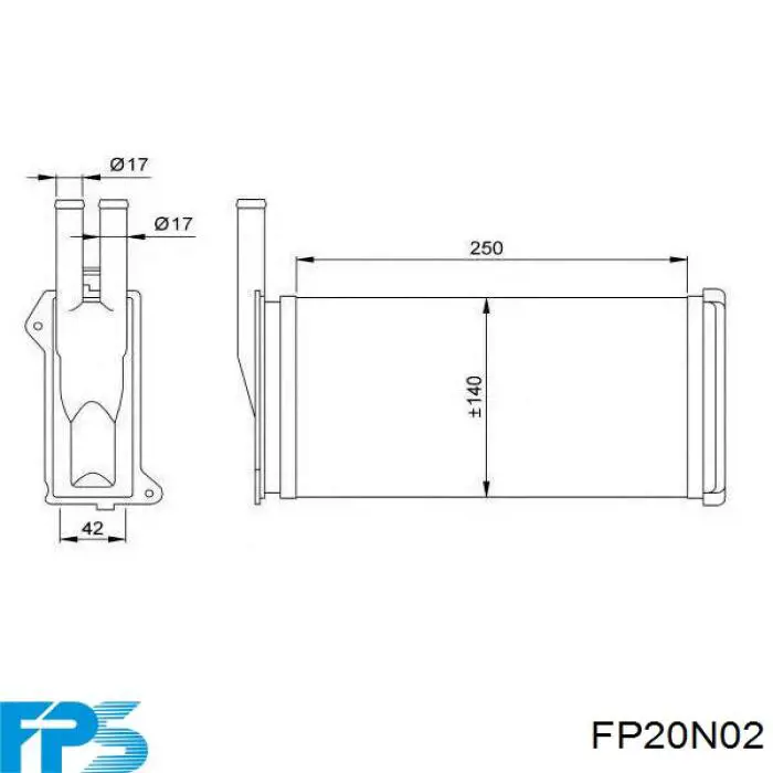 Radiador interior FP20N02 FPS