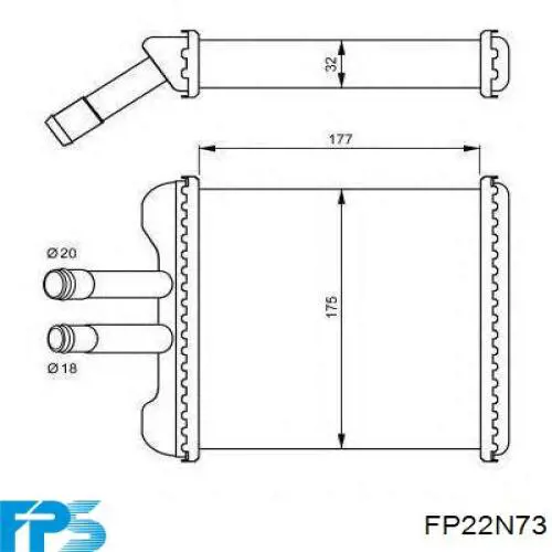 FP 22 N73 FPS radiador de forno (de aquecedor)
