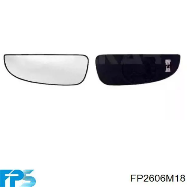 FP2606M18 FPS зеркальный элемент зеркала заднего вида правого