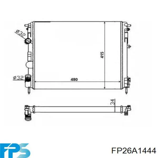 FP26A1444 FPS Радиатор основной