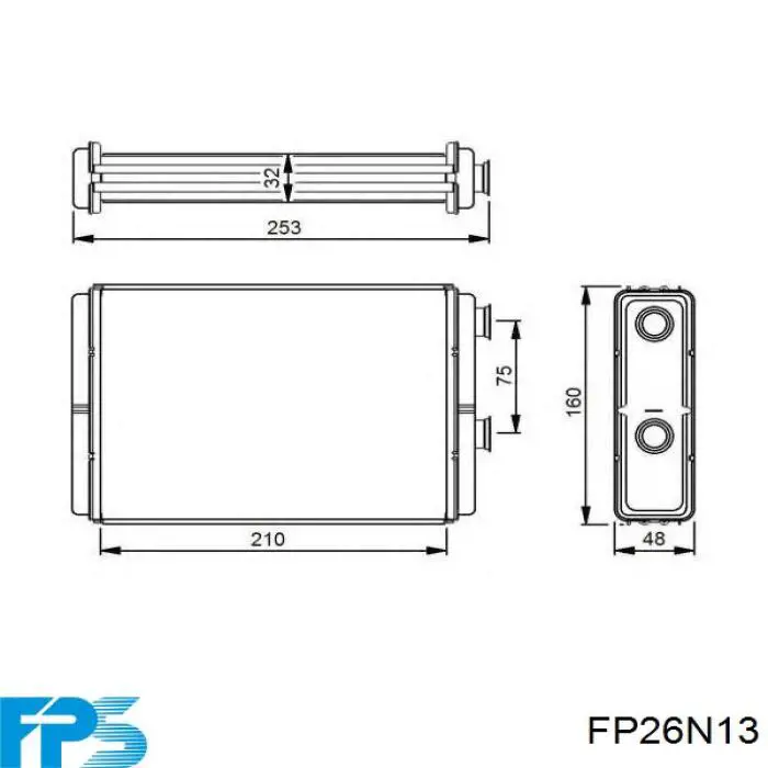 Радиатор печки (отопителя) FPS FP26N13