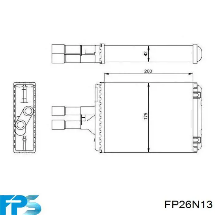 Радиатор печки FP26N13 FPS