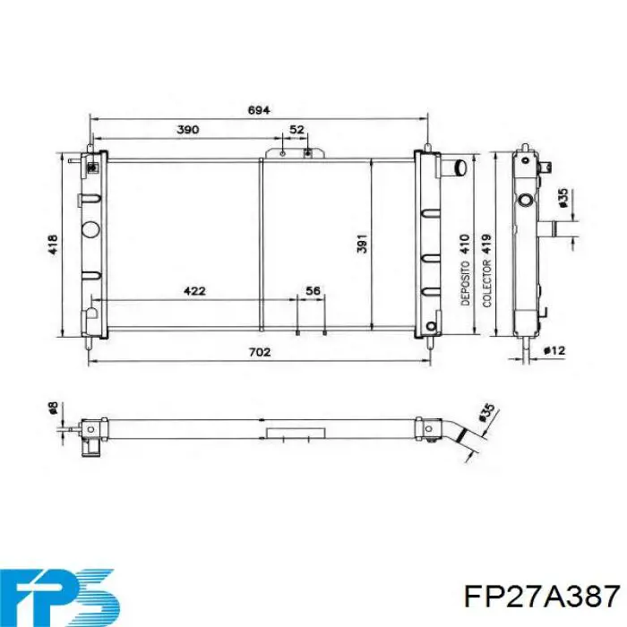 Радиатор охлаждения FPS FP27A387