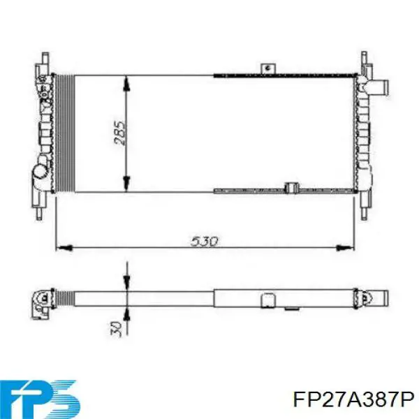 Радиатор охлаждения двигателя FPS FP27A387P цена, от 47.85 USD