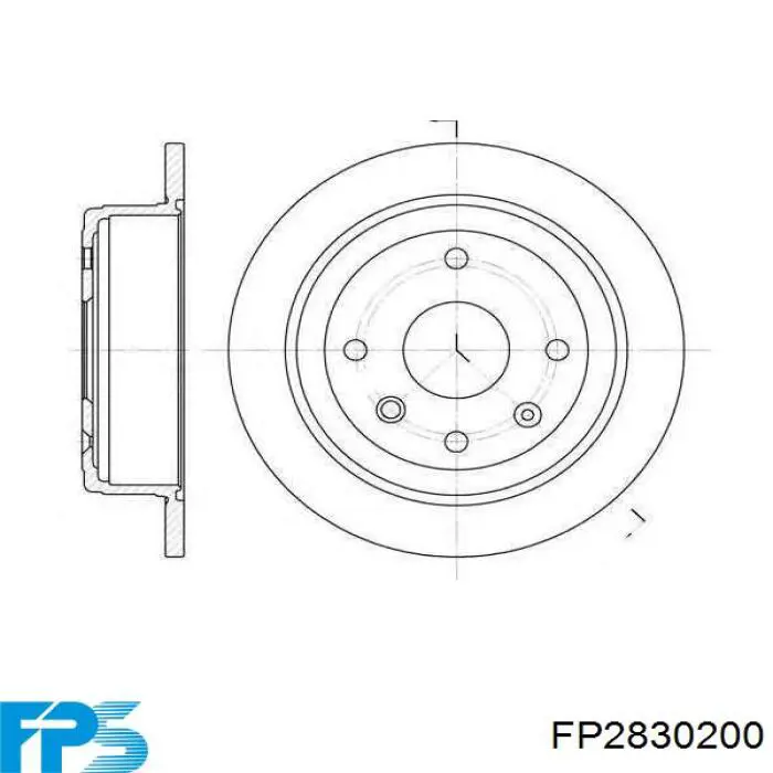 FP2830200 FPS суппорт радиатора верхний (монтажная панель крепления фар)