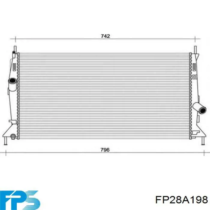 Радиатор охлаждения двигателя FPS FP28A198 цена, от 49.73 USD