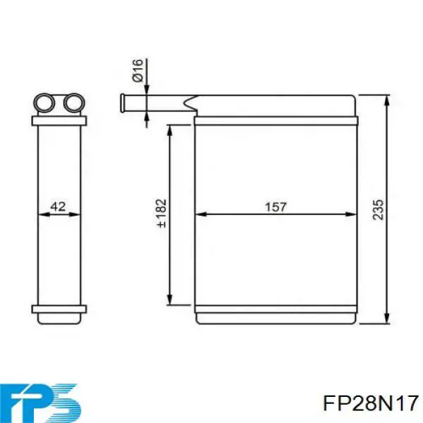FP 28 N17 FPS радиатор печки