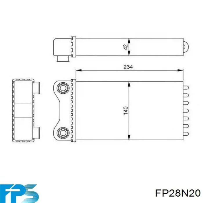 FP 28 N20 FPS радиатор печки