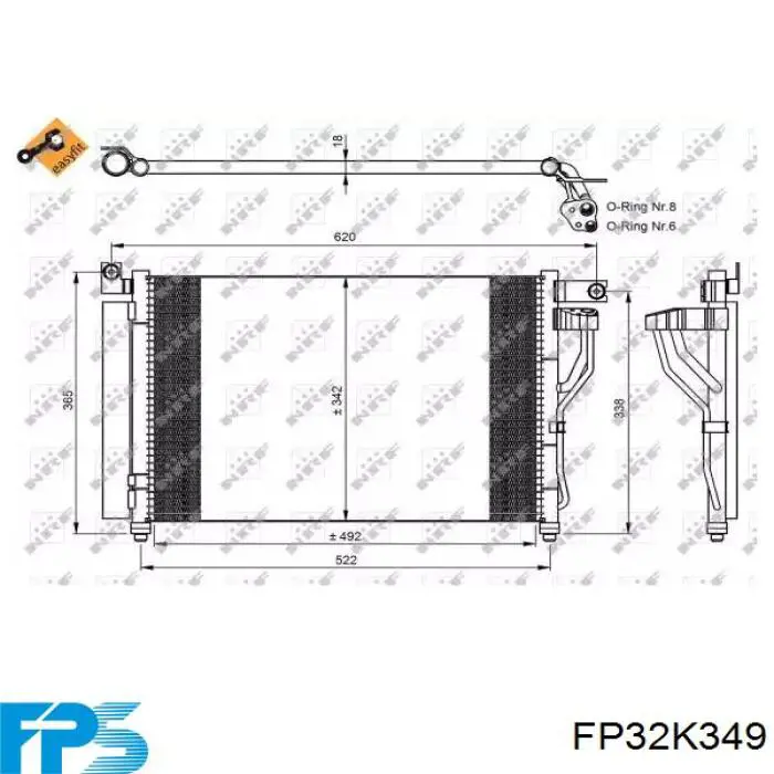 FP 32 K349 FPS радиатор кондиционера