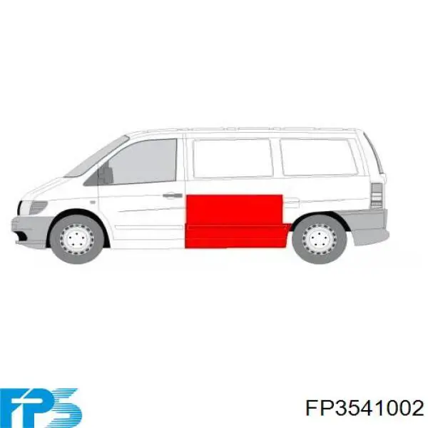 Купить FP3541002 FPS Порог внешний правый