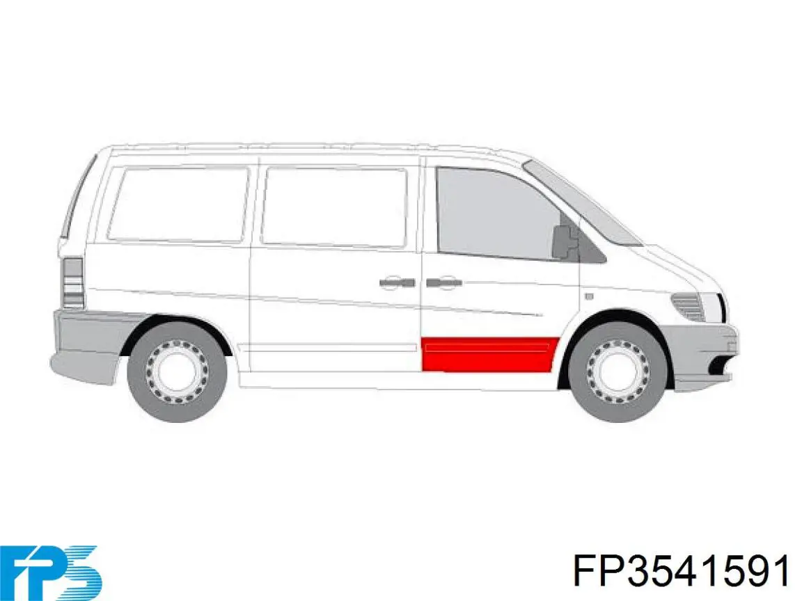 Ремонтная часть арки крыла заднего левого FPS FP3541591 цена, от 32.43 USD
