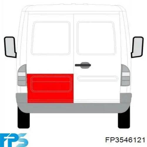 Ремонтная часть передней двери FPS FP3546121 цена, от 13.07 USD