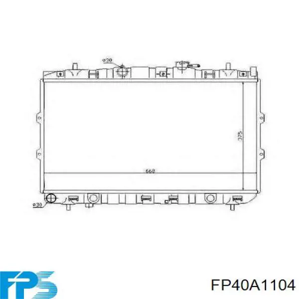 FP40A1104 FPS radiador de esfriamento de motor