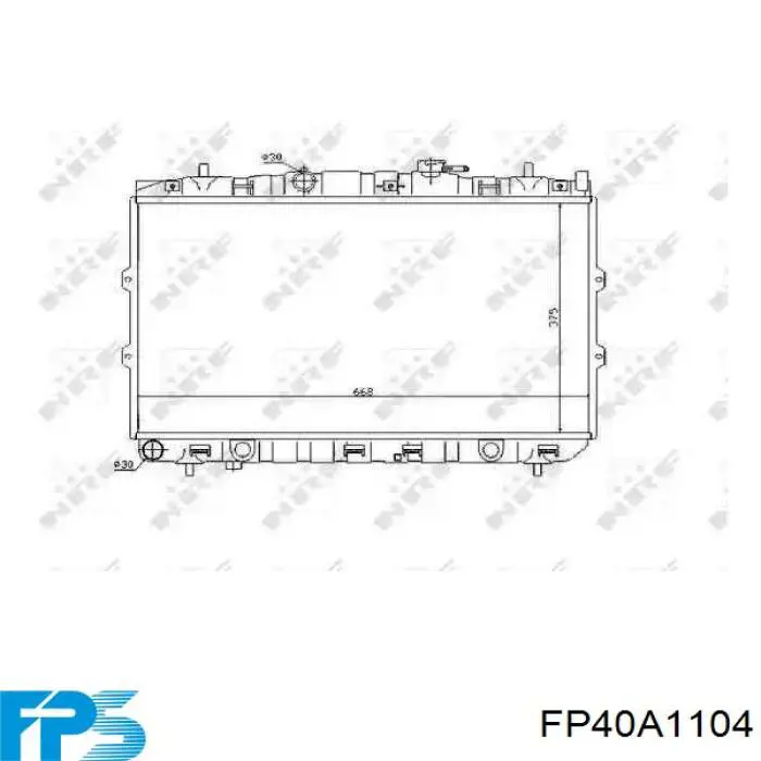 Радиатор охлаждения двигателя FPS FP40A1104 цена, от 79.00 USD