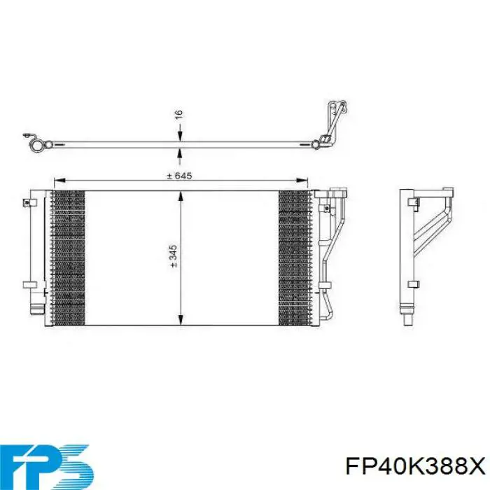 Конденсатор кондиционера FPS FP40K388X цена, от 45.38 USD