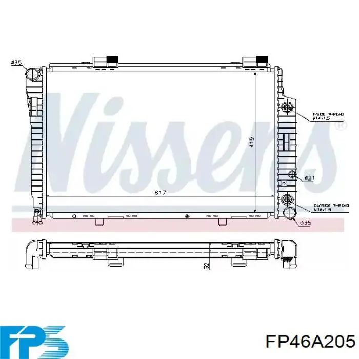 FP46A205 FPS Радиатор основной