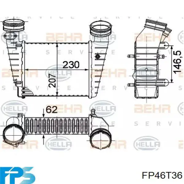 FP46T36 FPS Охладитель наддувочного воздуха