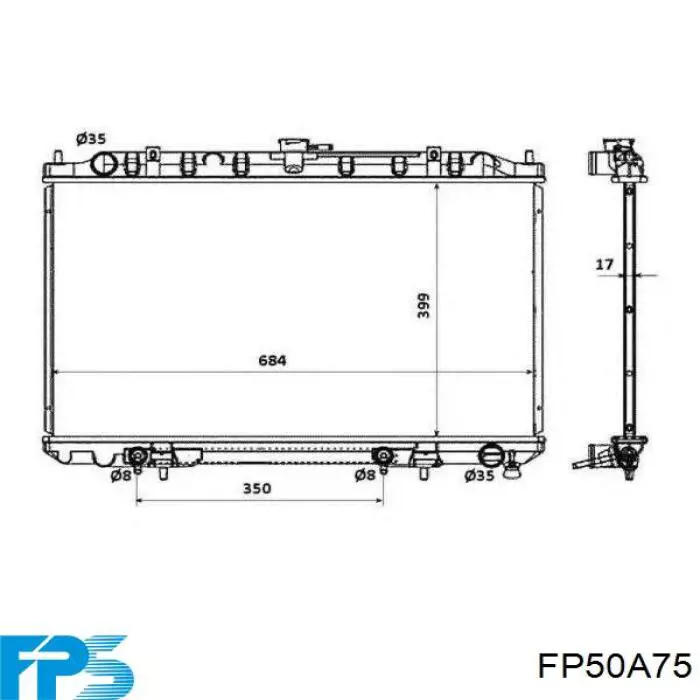 Радиатор FP50A75 FPS