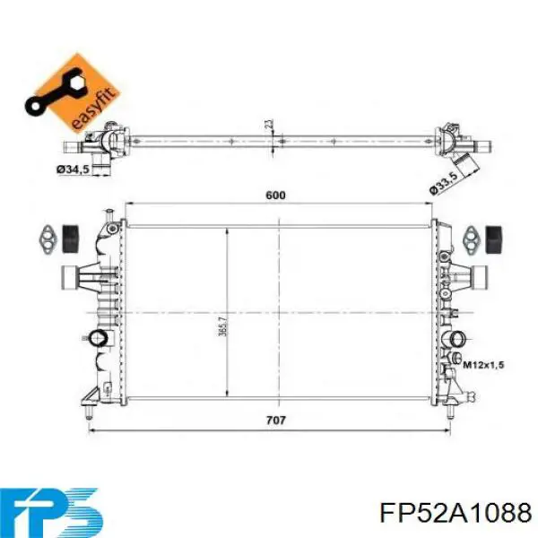 Радиатор FP52A1088 FPS