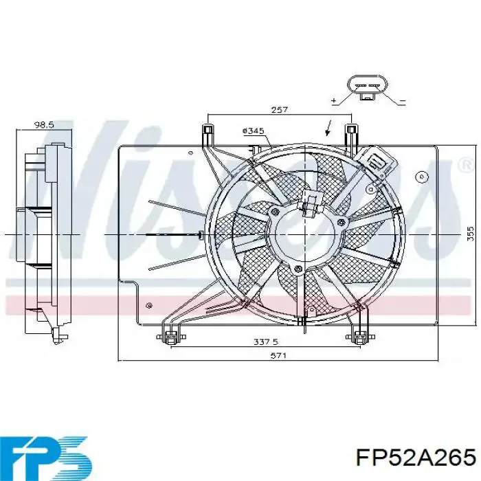 Радиатор охлаждения двигателя FPS FP52A265 цена, от 40.54 USD