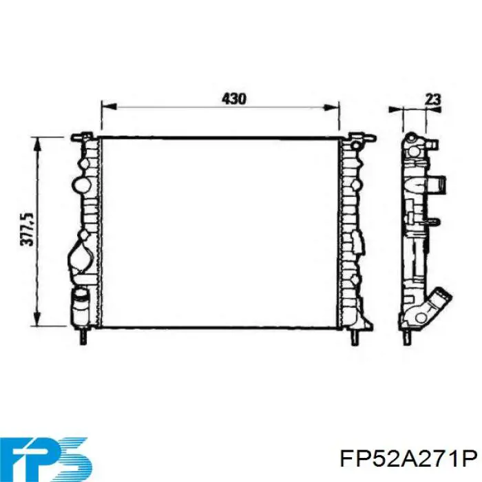 Купить FP52A271P FPS Радиатор водяной