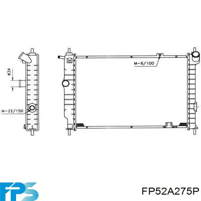 FP52A275-P FPS радиатор