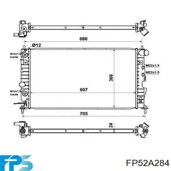 Радиатор FP52A284 FPS