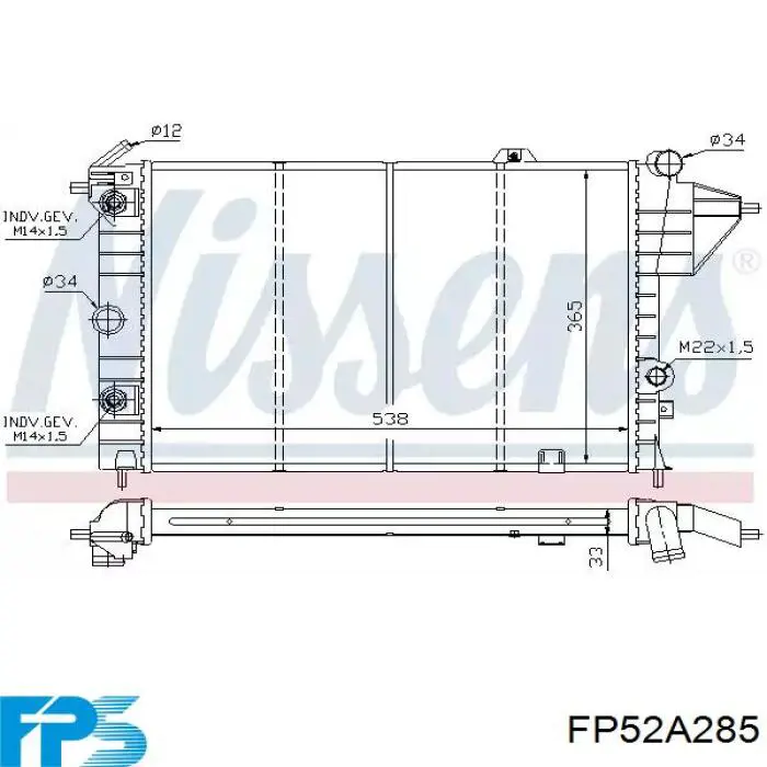 Радиатор FP52A285 FPS