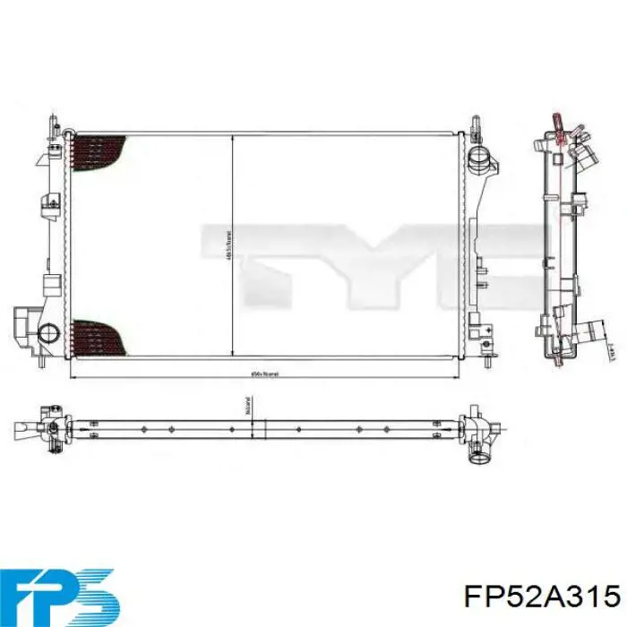 Купить FP52A315 FPS Радиатор водяной